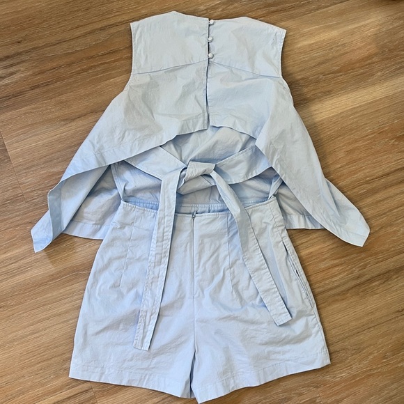 Club Monaco Light Blue Cotton Romper – Size 0 - Picture 5 of 7